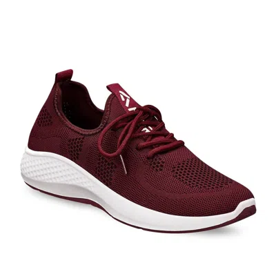 Andrea Women's Casual Athletic Sneakers In Burgundy In White