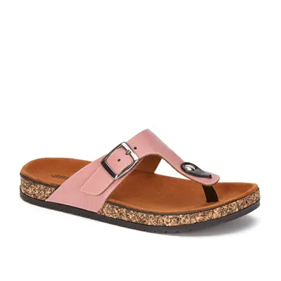 ANDREA WOMEN'S CASUAL FLIP FLOPS WITH COMFORT INSOLE IN PINK