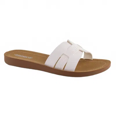 Andrea Women's Casual Sandal In White/ Brown