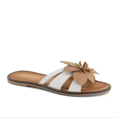 Andrea Women's Casual Slip On Sandals In Brown