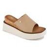 Andrea Casual Wedge Platform Sandals In Brown