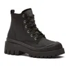 Andrea Women's Chunky Canvas Boots In Black In Black