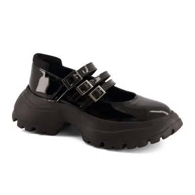 Andrea Women's Combat Mary Janes Shoes In Black