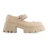 Andrea Women's Combat Penny Loafer In Beige