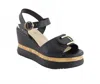 Andrea Women's Comfort Ankle Strap Sandal In Black