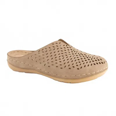 Andrea Women's Comfort Clog In Beige In Brown