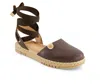 Andrea Women's Comfort Flat Espadrilles 65286 In Brown