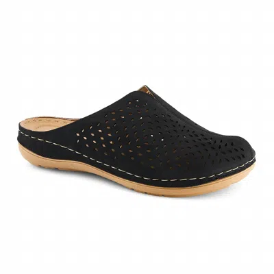 Andrea Women's Comfort Footbed Clog In Black