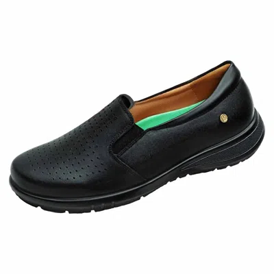 Andrea Women's Comfort Leather Loafer In Black