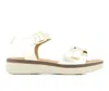 Andrea Women's Comfort Sandals With Hook And Loop Closure In Gold