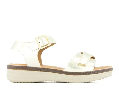 Andrea Women's Comfort Sandals With Hook And Loop Closure In Multi