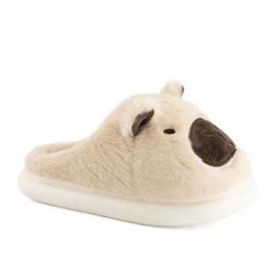 Andrea Women's Cozy Animal Slippers With Plush Faux Fur In Metallic