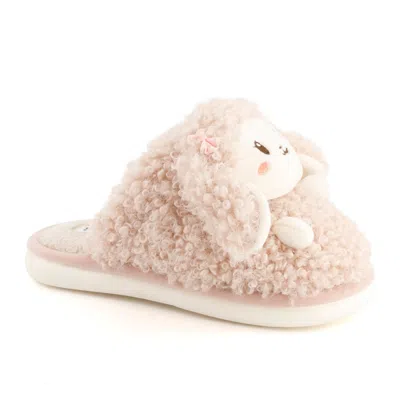 Andrea Women's Cozy Bunny Slippers With Plush Faux Fur In Neutral