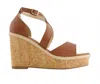 Andrea Women's Wedge Heeled Criss Cross Ankle Strap Sandals
