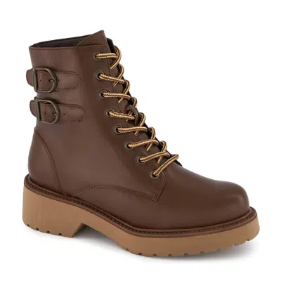 ANDREA WOMEN'S DERBY BOOTS IN BROWN