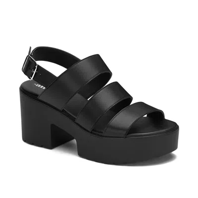 Andrea Women's Fashion Platform Sandals In Black In Multi