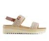 Andrea Women's Flat Sandals With Hook And Loop Sling And Serrated Sole