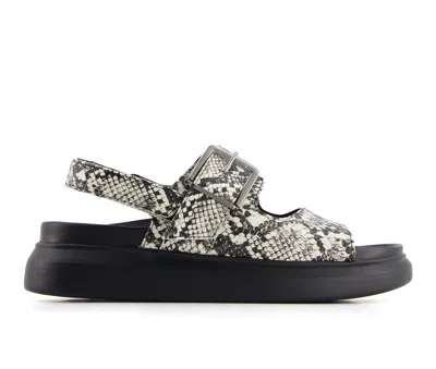 Andrea Women's Footbed Sandals With Hook And Loop Slingback In Multi