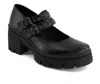 Andrea Women's Heeled Double Strap Mary Janes 90816 In Black