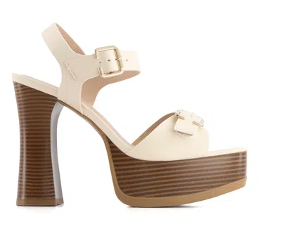 Andrea Women's Heeled Platform Ankle Strap Sandals In Multi