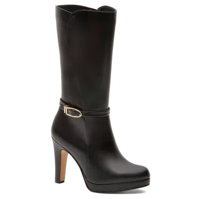 ANDREA WOMEN'S HIGH HEEL FASHION BOOTS IN BLACK