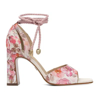 Andrea Women's High Heel Sandals With Rope Ankle Strap In Multi