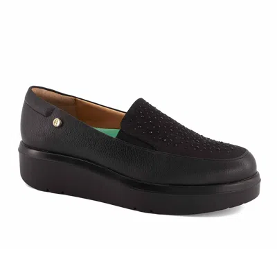 ANDREA WOMEN'S HIGH PLATFORM FLAT SHOES IN BLACK