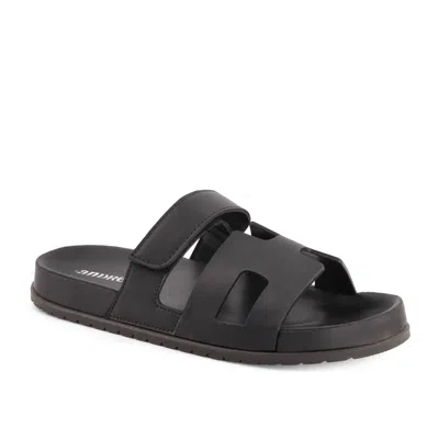 ANDREA WOMEN'S HOOK AND LOOP CASUAL SANDALS IN BLACK