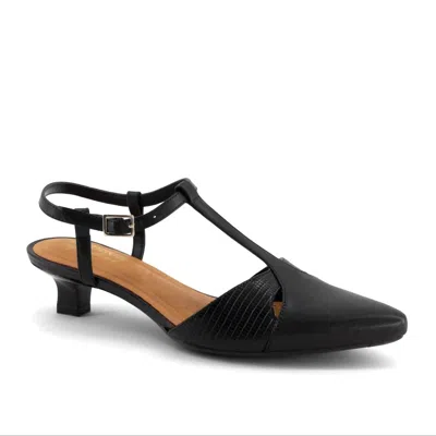 Andrea Women's Kitten Heels Slingback Pump In Black In Multi