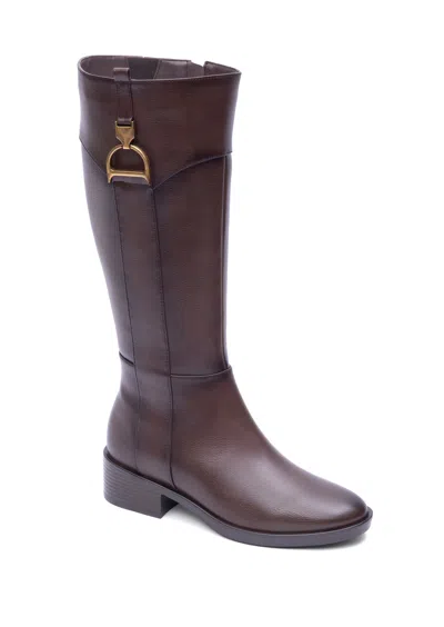 Andrea Women's Knee High Riding Boots In Brown