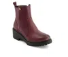 Andrea Women's Leather Chelsea Boots In Burgundy In White