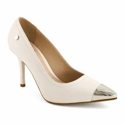 Andrea Women's Leather Heeled Pumps In Bone In Neutral