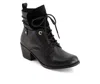 Andrea Women's Leather Lace Up Ankle Booties 36123 In Black
