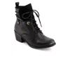 Andrea Women's Leather Lace Up Ankle Booties In Black In Black