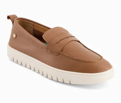 Andrea Women's Leather Loafers Llight Weight 90554 In Brown