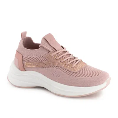Andrea Women's Lightweight Knit Sneakers For Everyday Wear In Pink