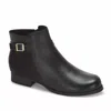 Andrea Low Heel Booties In Black