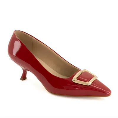 Andrea Women's Low Heel Pumps In Red
