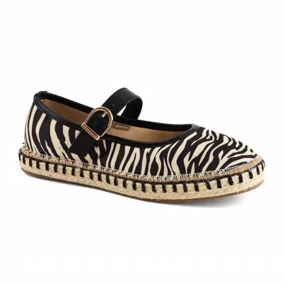 Andrea Women's Mary-jane Flats In Black/ Animal Print
