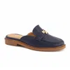 Andrea Women's Moccasin Clogs In Blue