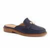 Andrea Women's Moccasin Clogs In Blue