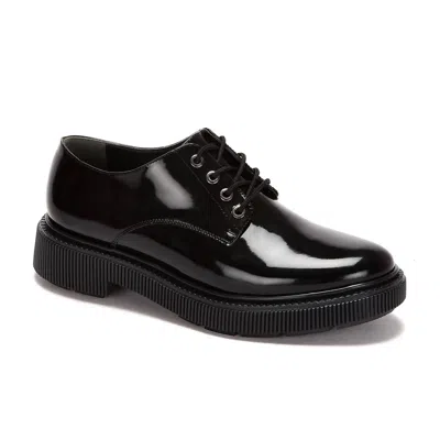 Andrea Women's Patent Oxfords In Black