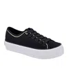Andrea Platform Canvas Sneakers In Black