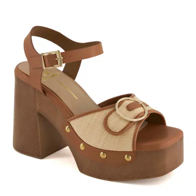 Andrea Women's Platform Heeled Sandals In Brown