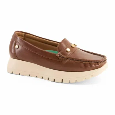 Andrea Women's Platform Loafer In Brown