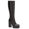 Andrea Platform Tall Riding Boots In Black