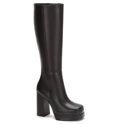 ANDREA WOMEN'S PLATFORM TALL RIDING BOOTS IN BLACK