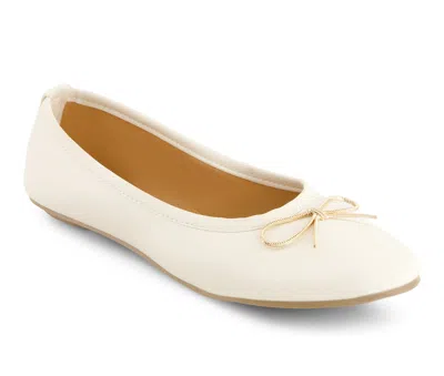 Andrea Women's Pointed Toe Ballerinas 90607 In Sand