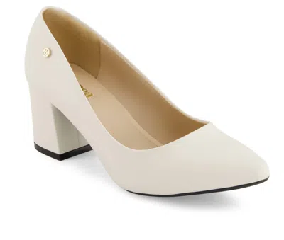 Andrea Women's Pointed Toe Pumps In Ivory In Animal Print
