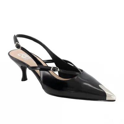 Andrea Women's Pointed-toe Crossover Slingback Pump In Black